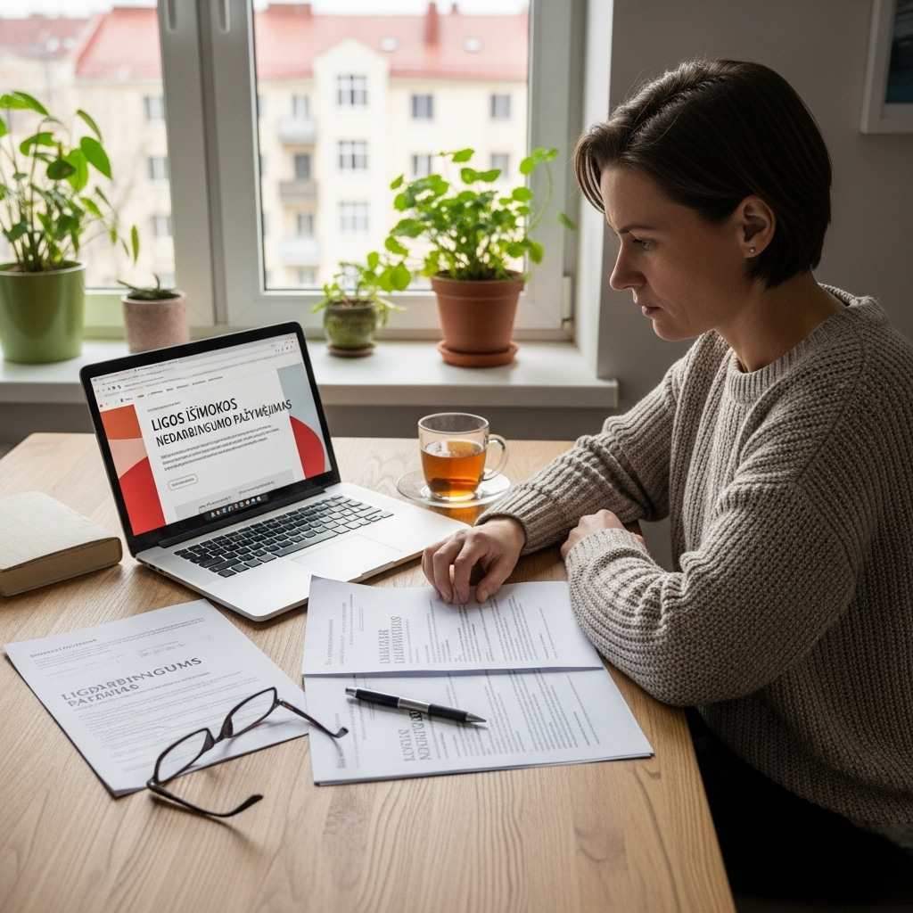 Ligos išmoka 2025: Išsamus gidas, kaip gauti ir apskaičiuoti nedarbingumo išmokas Lietuvoje