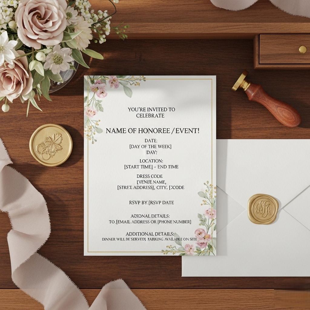 Kvietimo Šablonas: Jūsų Tobulos Šventės Pradžia Nuo A Iki Z