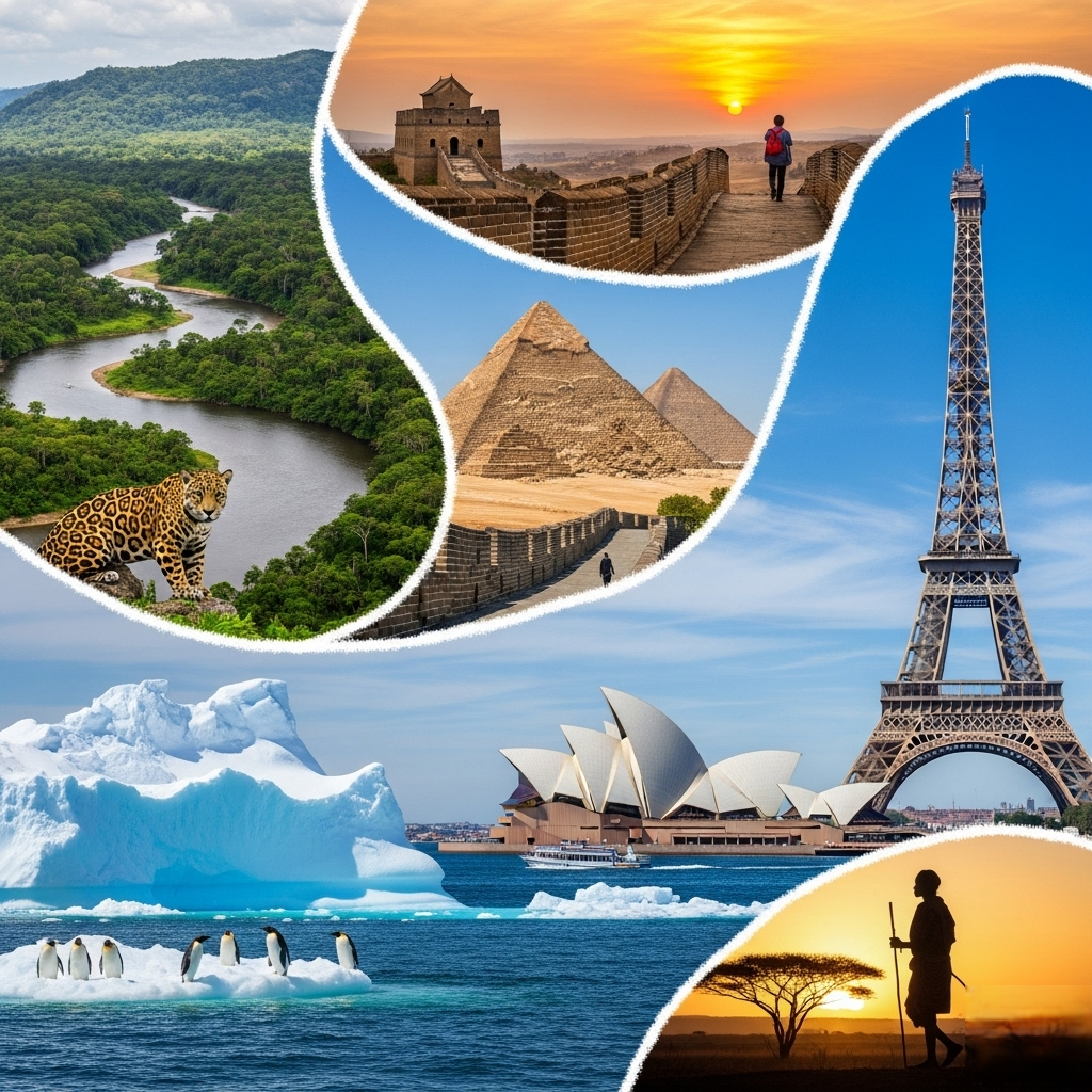 Pasaulio Šalys: Kelionė per Kontinentų Įvairovę ir Stebuklus