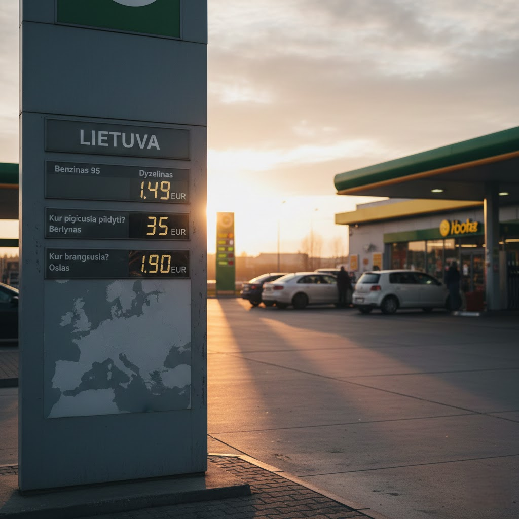 Europos degalinių švieslentės: kur pigiausia papildyti baką, o kur piniginę tenka atverti plačiausiai?