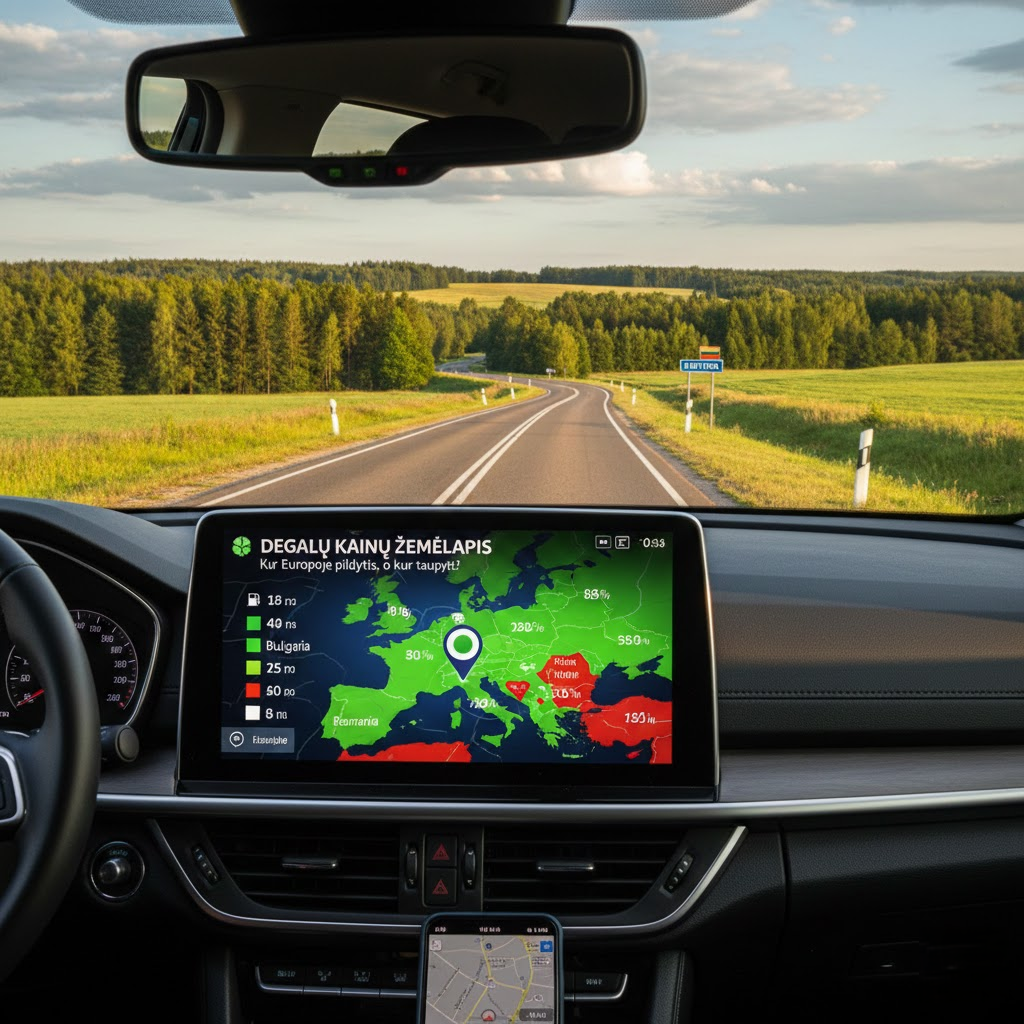 Degalų kainų žemėlapis: Kur Europoje pildytis, o kur taupyti?