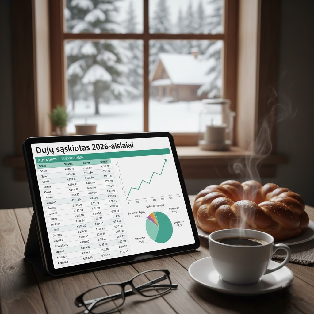 Dujų sąskaitos 2026-aisiais: Ką rodo skaičiai, rinkos tendencijos ir prognozės?