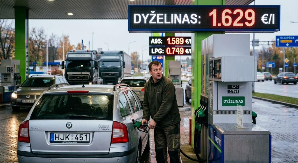 Dyzelino kainos šiandien: viskas, ką reikia žinoti apie kuro rinkos svyravimus Lietuvoje