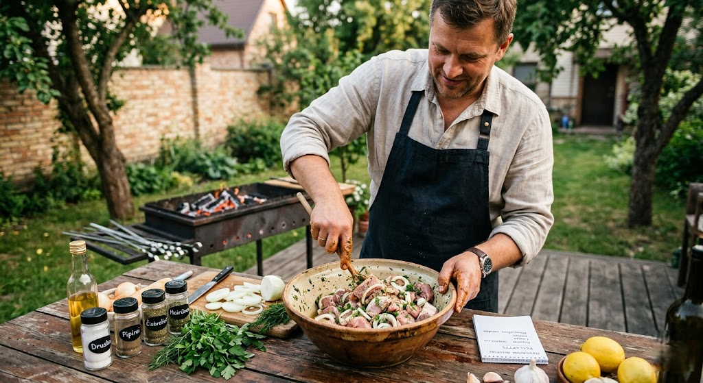 Tobulas šašlykų marinavimas: viskas nuo mėsos pasirinkimo iki moksliškai pagrįstų paslapčių
