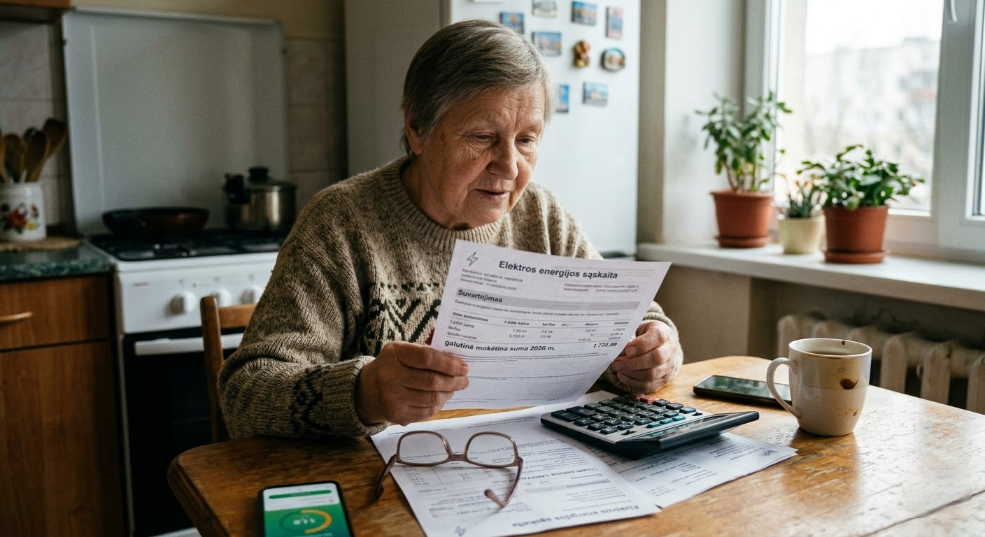 1 kWh kaina Lietuvoje: Išsamus gidas, kaip suprasti savo sąskaitą ir sutaupyti 2026 metais