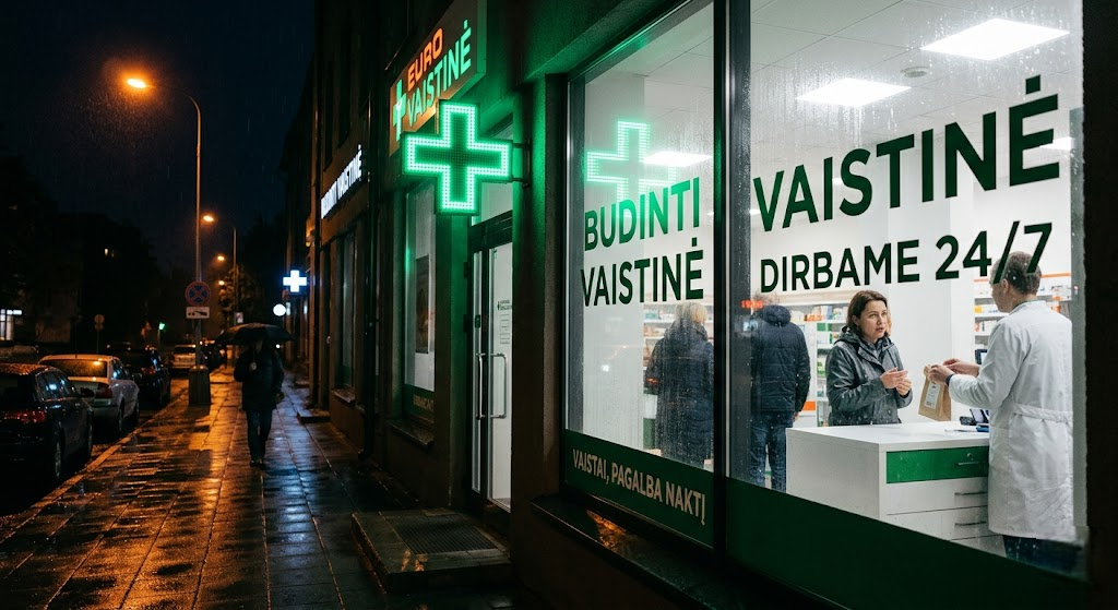 Budinčios vaistinės Lietuvoje: Išsamus gidas, ką daryti ir kur kreiptis ištikus naktinei bėdai Budinčios vaistinės Lietuvoje: Išsamus gidas, ką daryti ir kur kreiptis ištikus naktinei bėdai